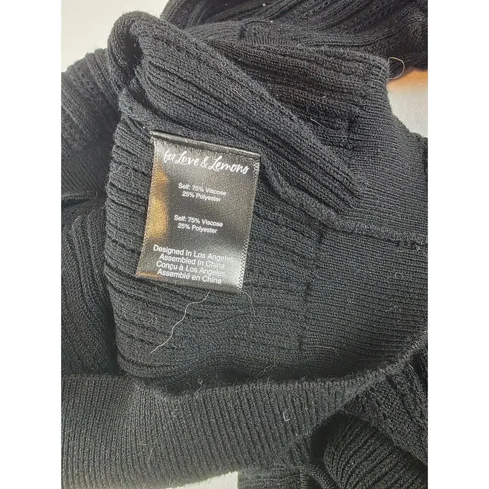 For Love And Lemons Camielle Knit Ruffle Sweater Size Medium